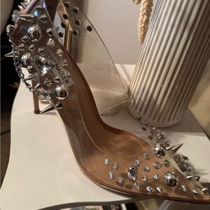 Brand New Heels with rhinestones and spikes ❤️